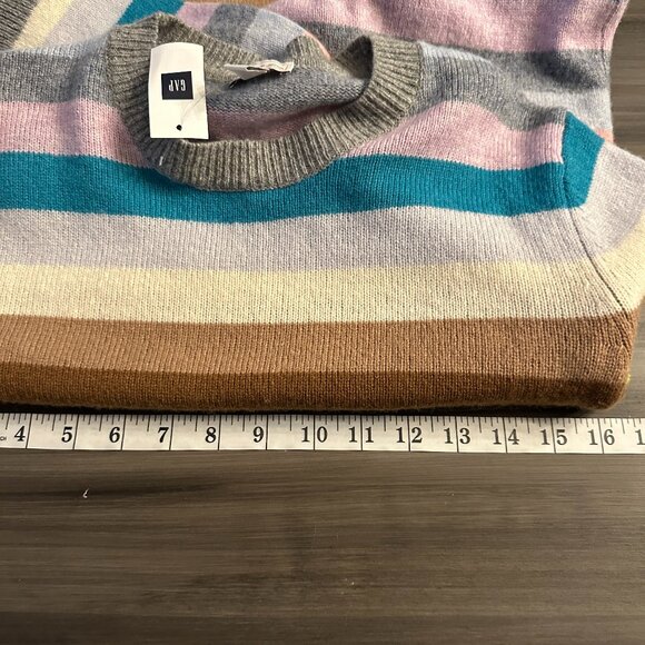 NWT GAP Womens Crazy Stripe Holiday Wool Blend Sweater Dress Size Small - Picture 9 of 10